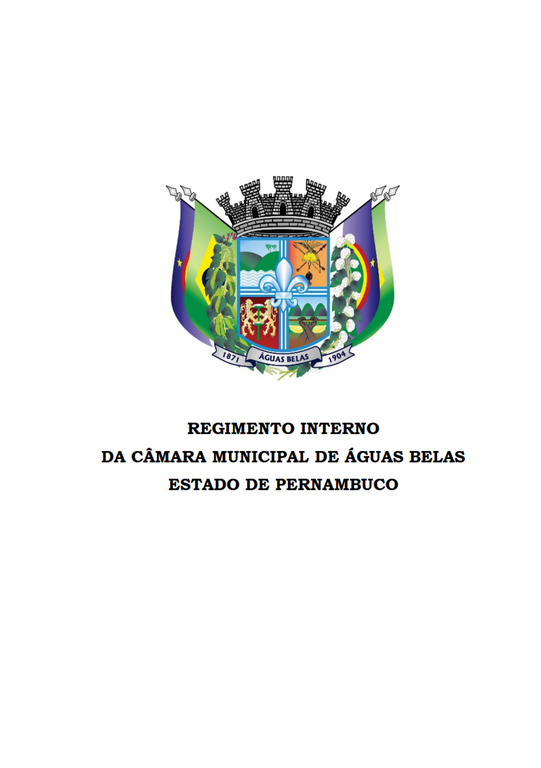 Capa do Regimento Interno